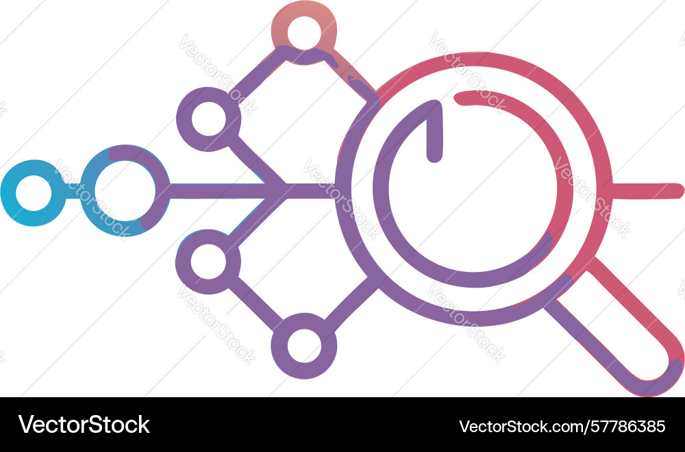 Social network analysis icon design generative ai Vector Image
