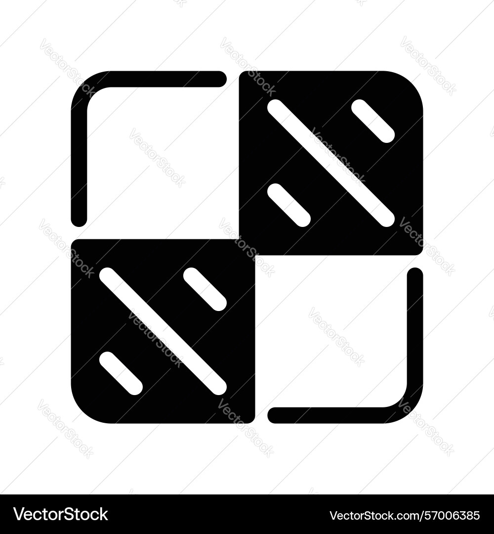 Stylized four square checkerboard pattern icon Stylized four square checkerboard pattern icon vector image