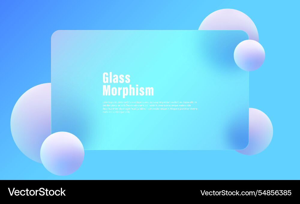 Website landing page in glasse morphisma style Website landing page in glasse morphisma style vector image