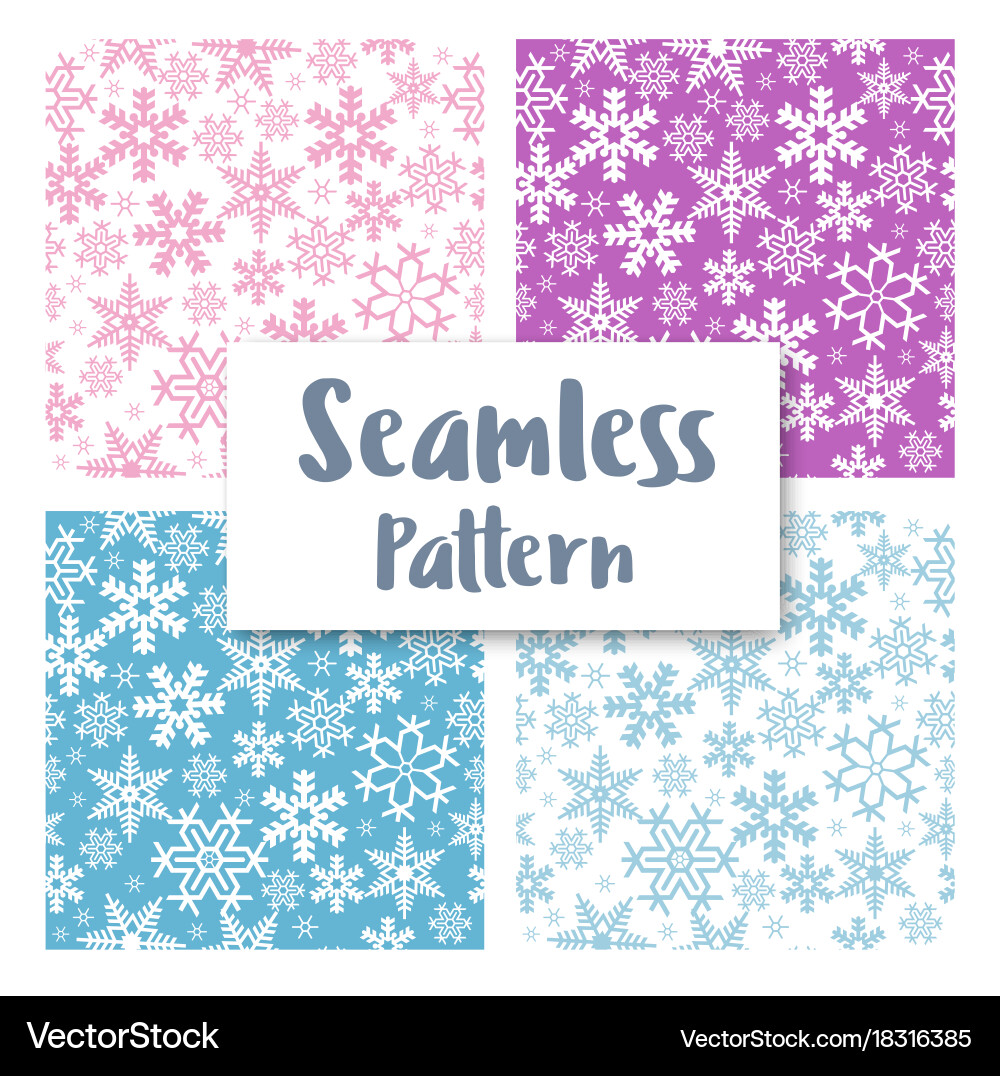 Winter Snowflake Pattern Vector Image