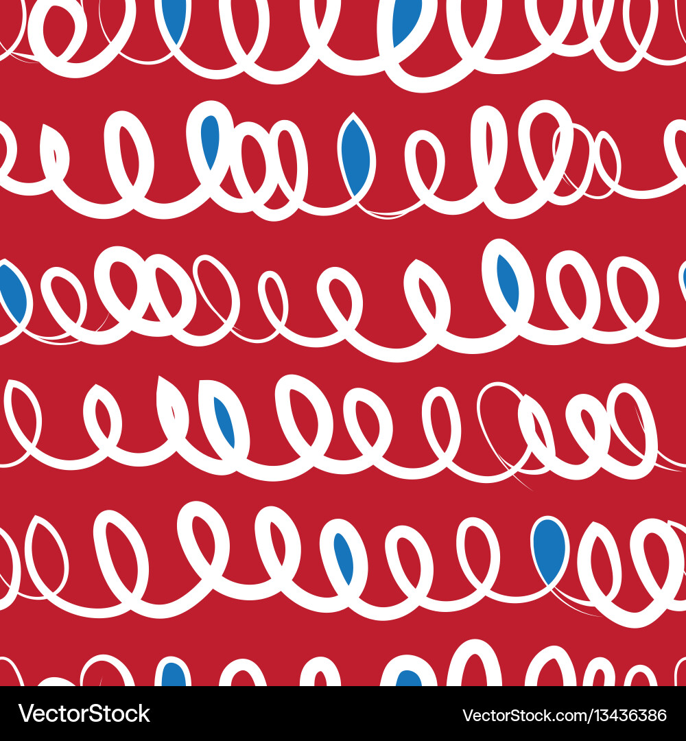 Abstract Curly Line Pattern vector image
