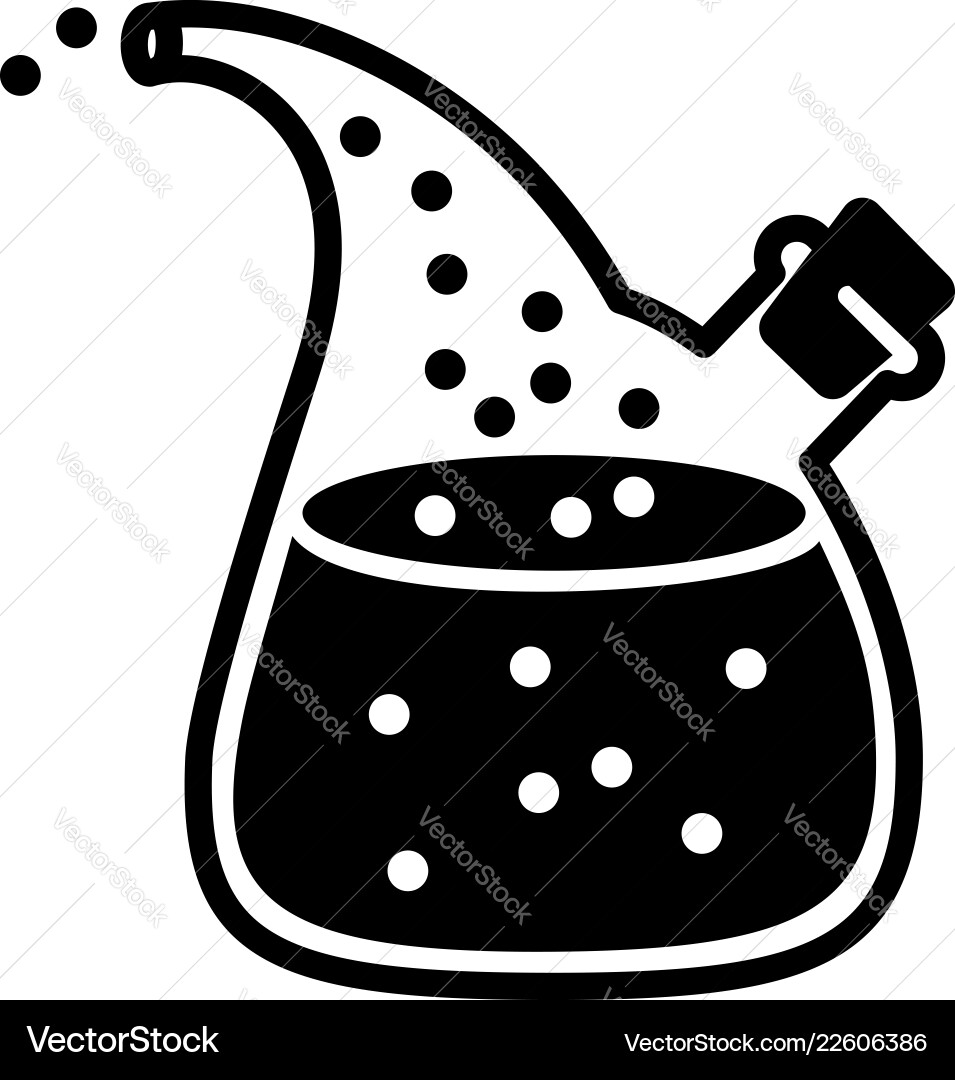 Boiling lab flask icon simple style Boiling lab flask icon simple style vector image