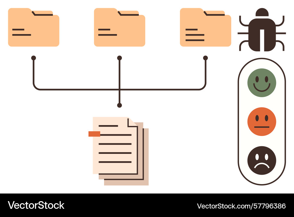 File management data analysis and security vector image