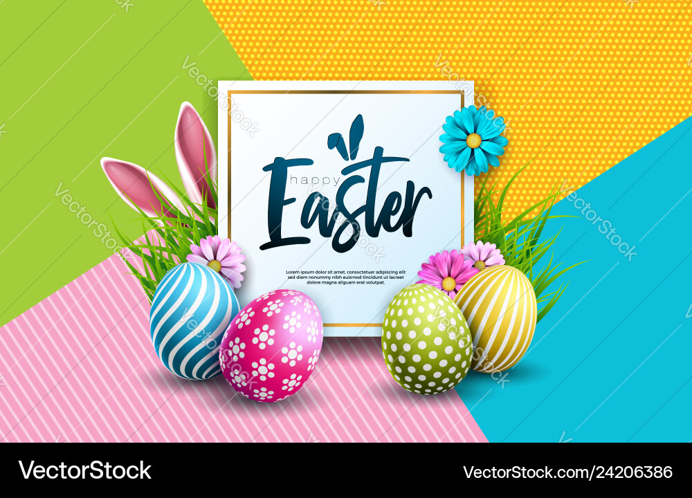 Happy easter holiday vector image