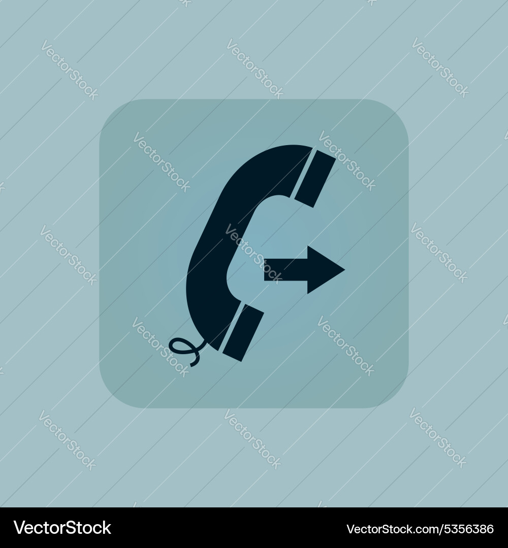 Pale blue outgoing call icon Royalty Free Vector Image