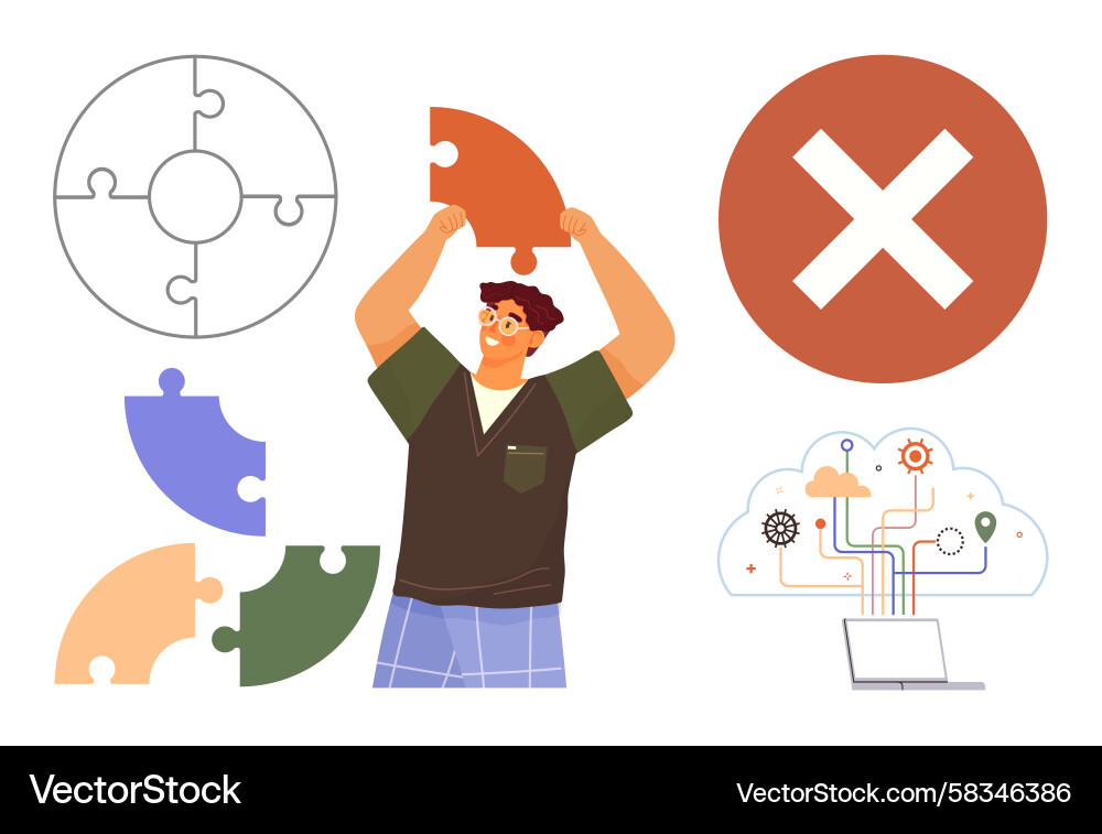 Problem Solving & Decision Making Vector Image