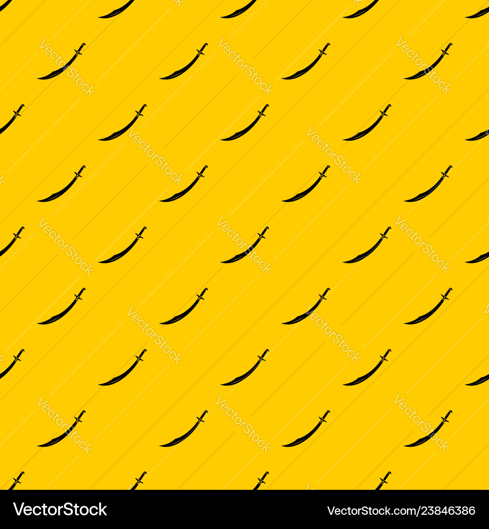 Scimitar sword pattern Scimitar sword pattern vector image