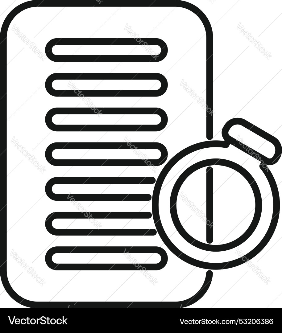 Stopwatch measuring list efficiency icon showing Stopwatch measuring list efficiency icon showing vector image