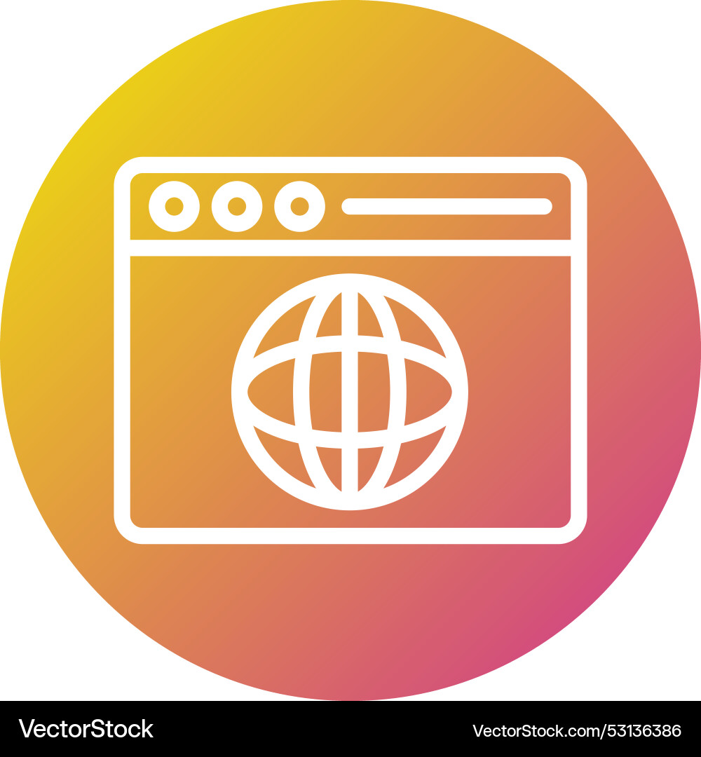 Web browser icon design Vector Image