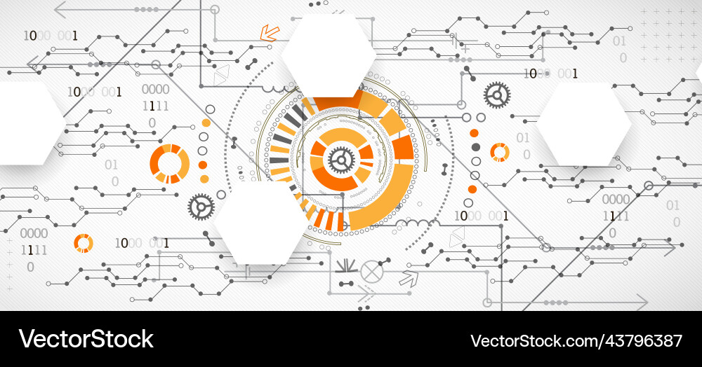 Abstract Tech Circuit Board vector image