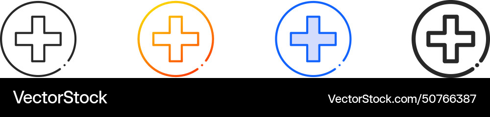 Add iconthin linear gradient blue stroke and bold vector image