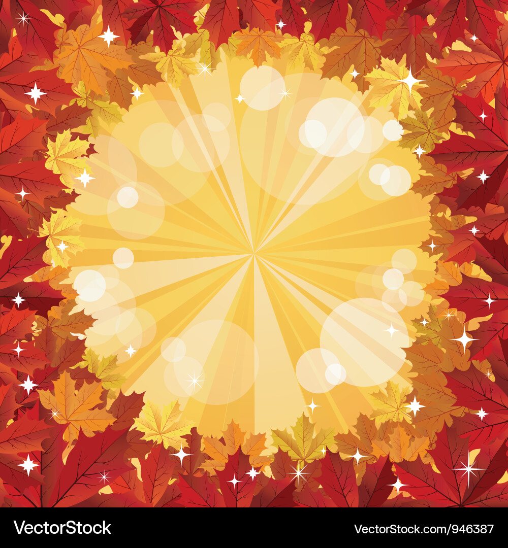 Autumn background with space for text vector image