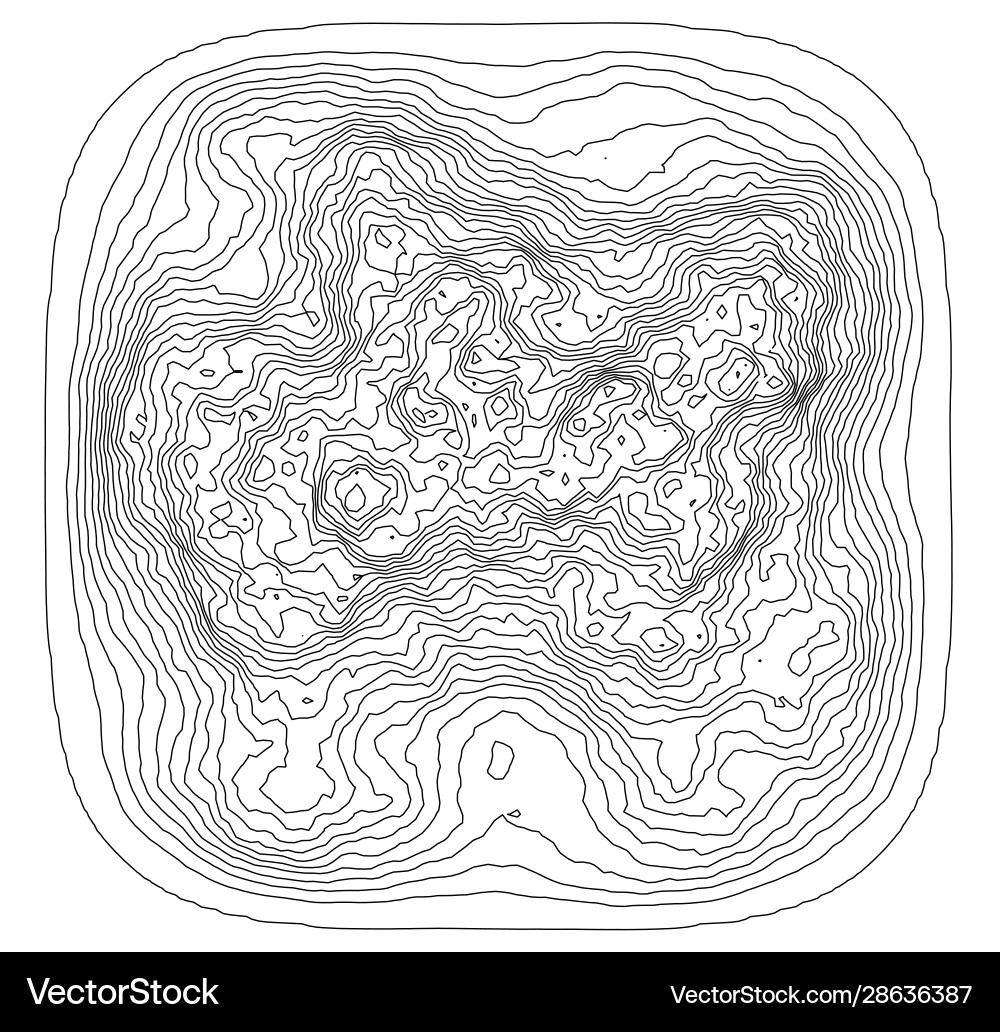 Curve lines in shape part mountain range vector image