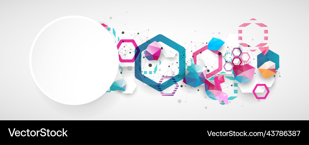 Hexagonal geometric array abstract background Hexagonal geometric array abstract background vector image