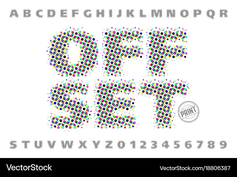 Offset Print Texture - Dot Pattern vector image