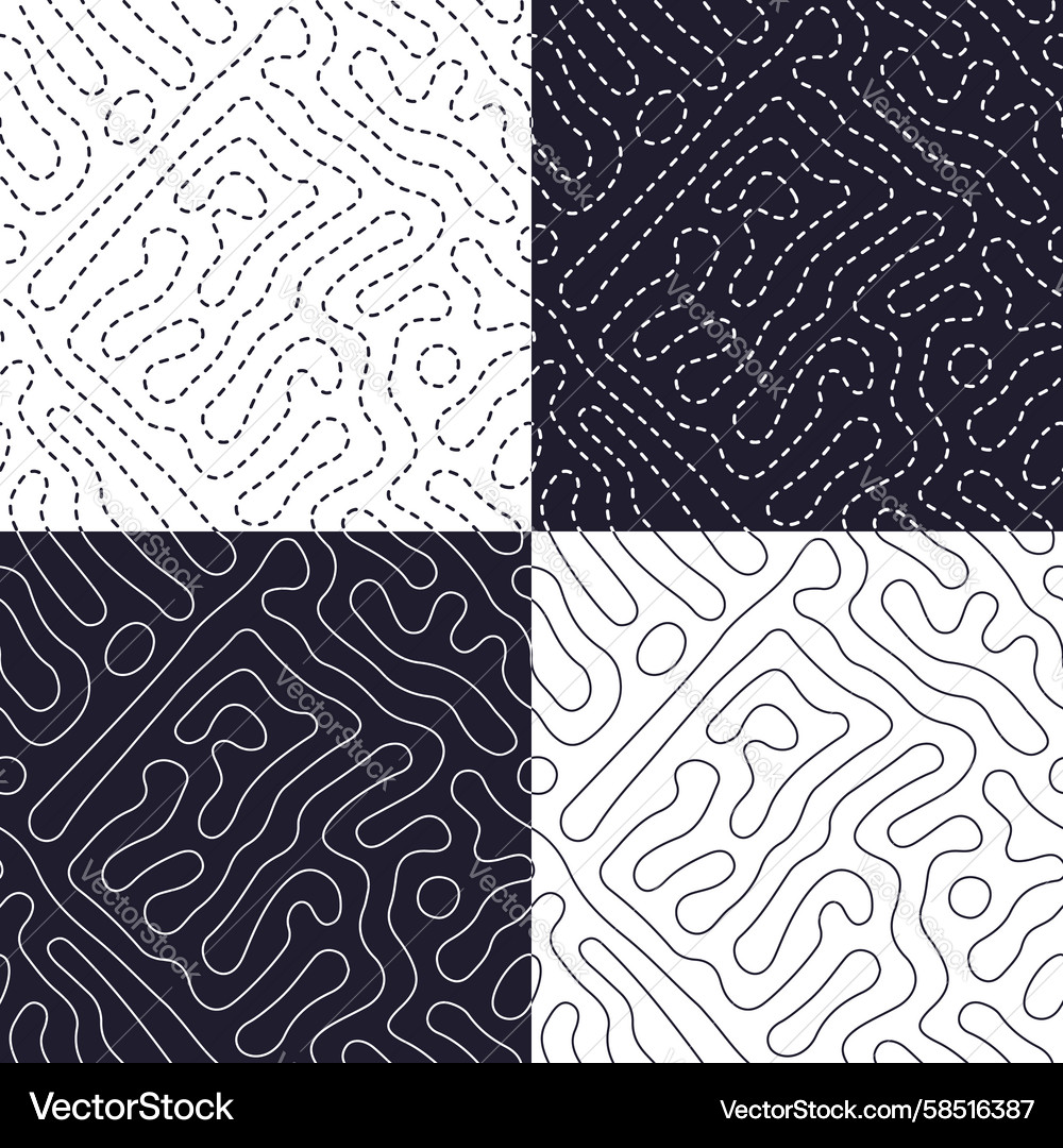 Organic Line Pattern - Turing Style Vector Image