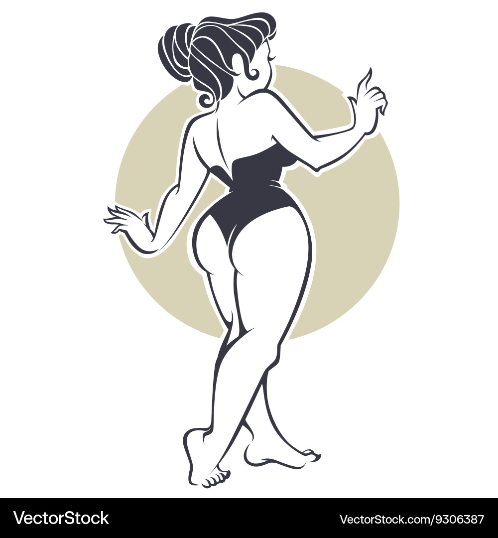 Pinup beauty vector image