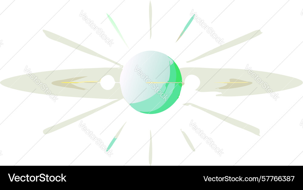 Ringed celestial body or abstract data orb design Vector Image