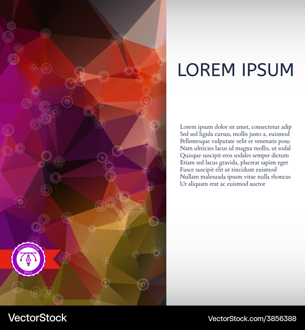 Abstract colorful triangles background Vector Image