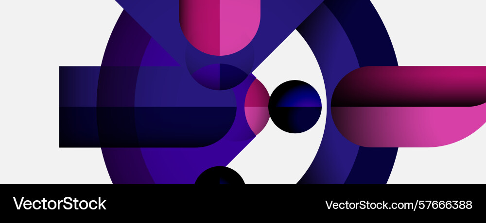 Abstract composition featuring overlapping Vector Image