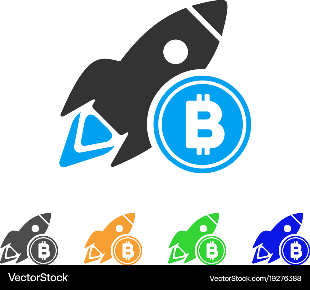 Bitcoin rocket icon (19276388) – Royalty-Free Vector | VectorStock