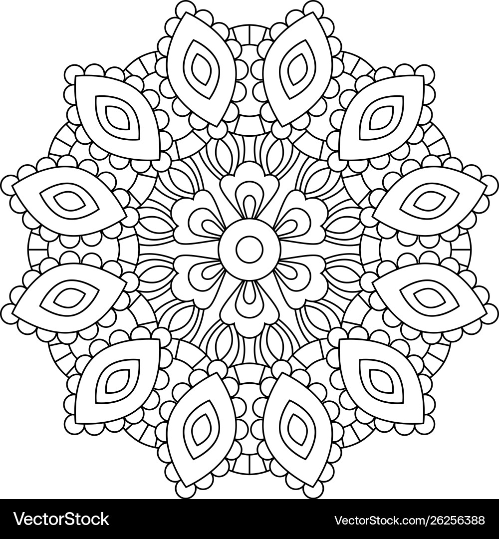Ethnische Mandala Ornament vektorbild