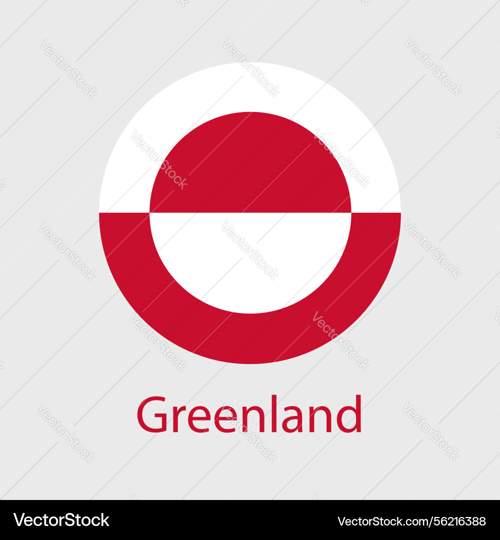 Greenland flag icon official Greenland flag icon official vector image