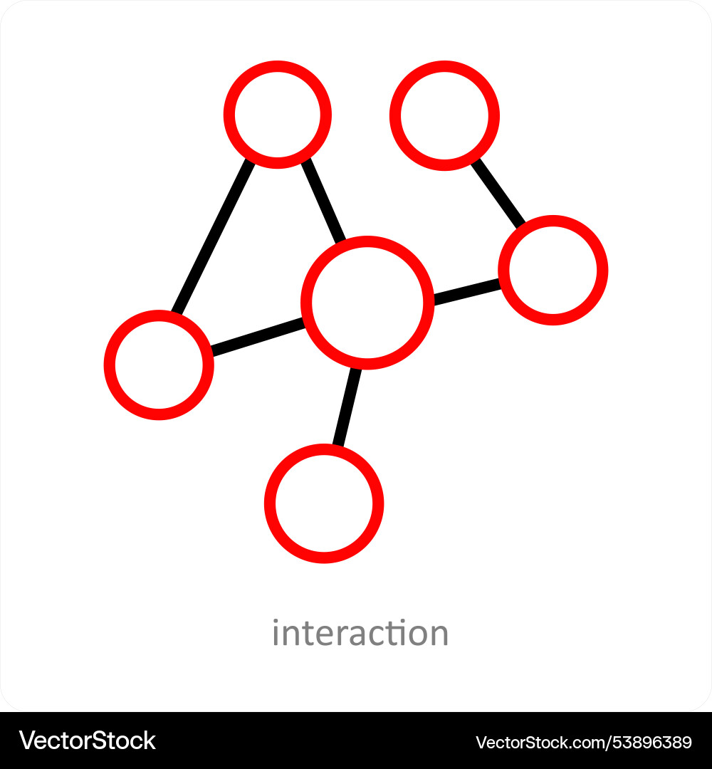 Interaction and user icon concept vector image