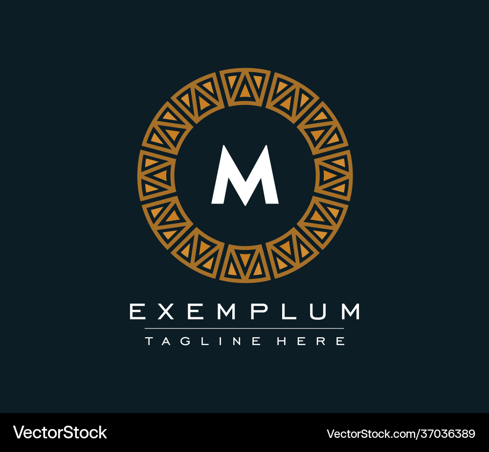Ornamental round monogram template for creating Ornamental round monogram template for creating vector image
