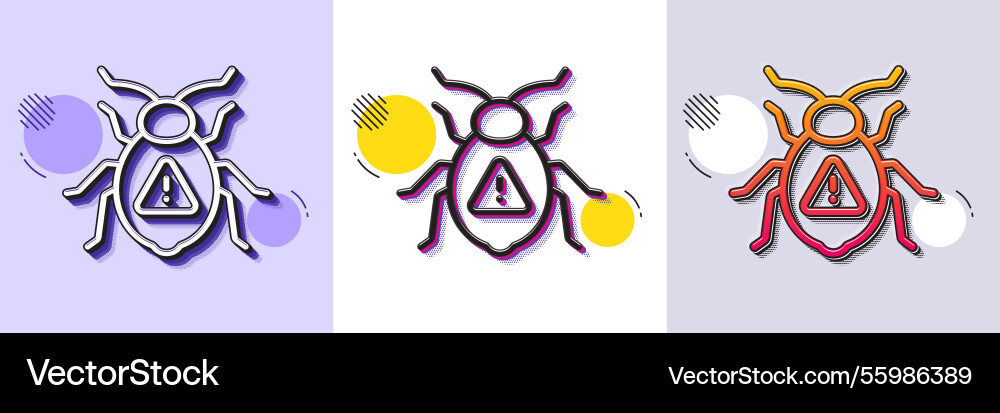 Software bug line icon cyber attack sign Software bug line icon cyber attack sign vector image