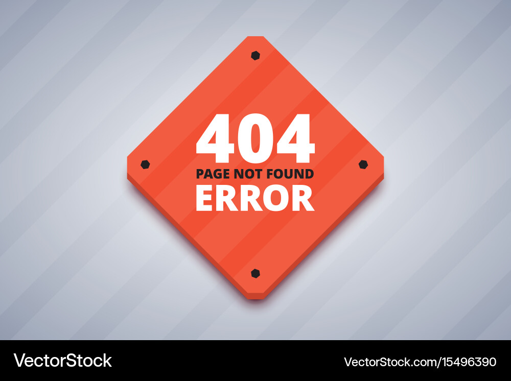 404 error page for website not found vector image