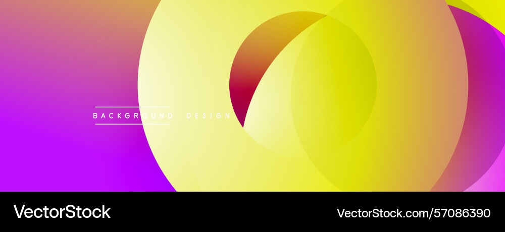 Abstract gradient background overlapping circles Vector Image