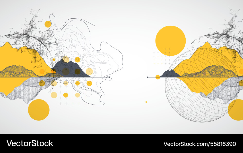 Abstract image of a wireframe sphere Abstract image of a wireframe sphere Vector Image