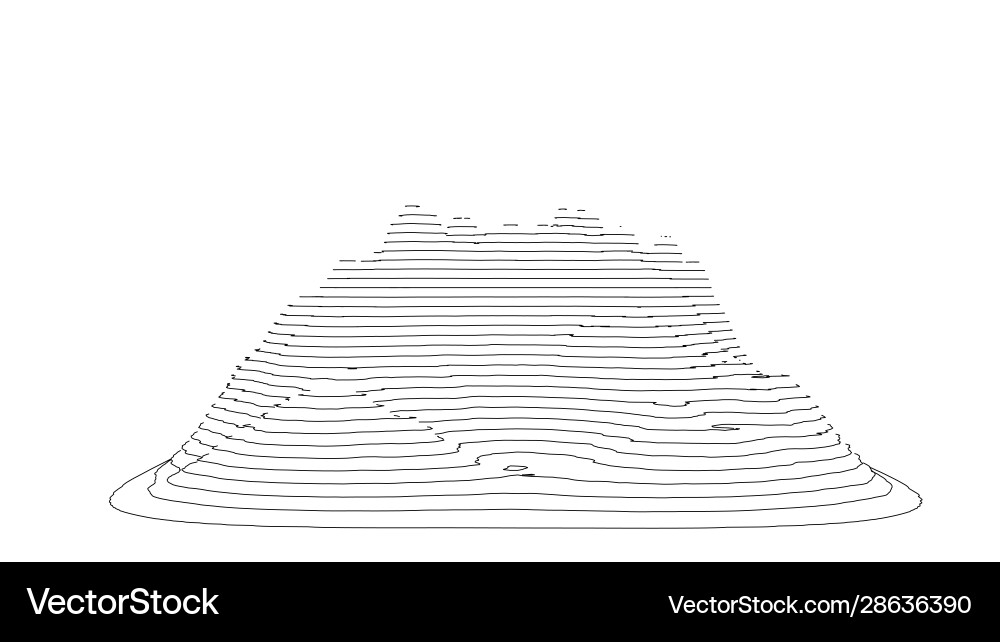 Curve lines in shape part mountain range Curve lines in shape part mountain range Vector Image