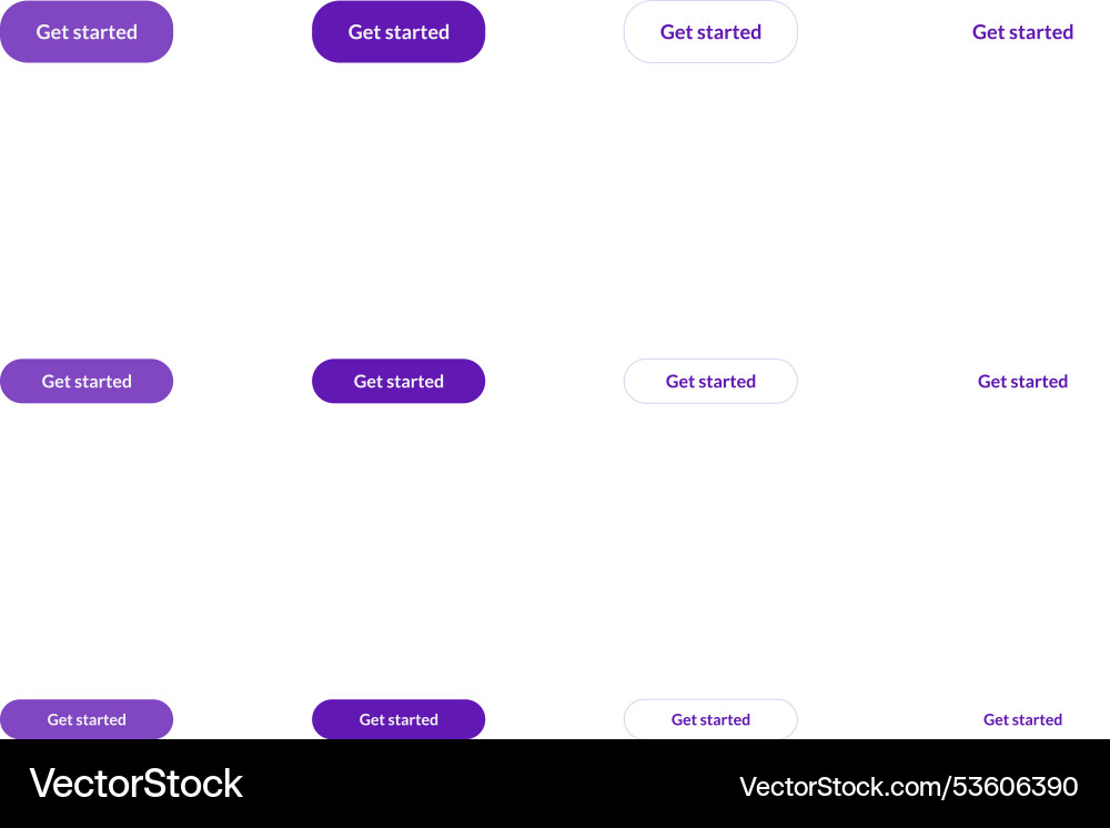 Different sizes buttons Vector Image
