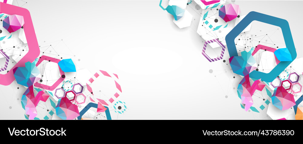 Hexagonal geometric array abstract background Hexagonal geometric array abstract background Vector Image