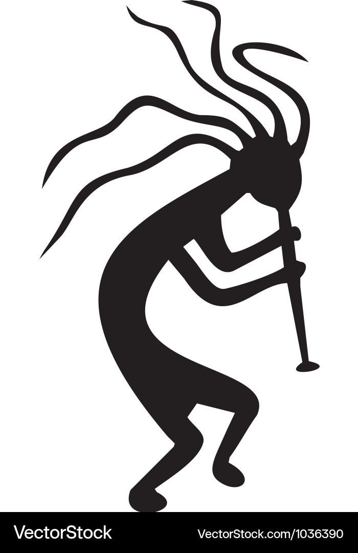 Kokopelli - tribal tattoo symbol Royalty Free Vector Image