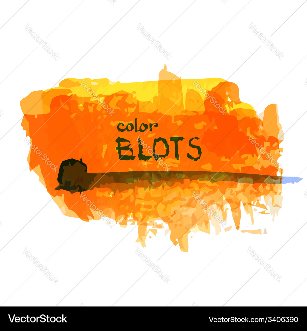 Orange Watercolor Splash vector image