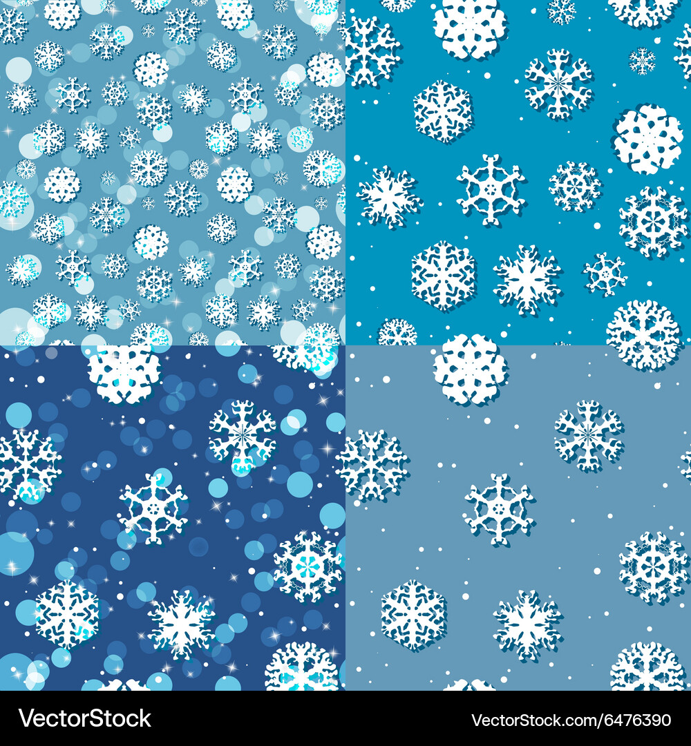 Snowflake pattern seamless texture christmas Vector Image