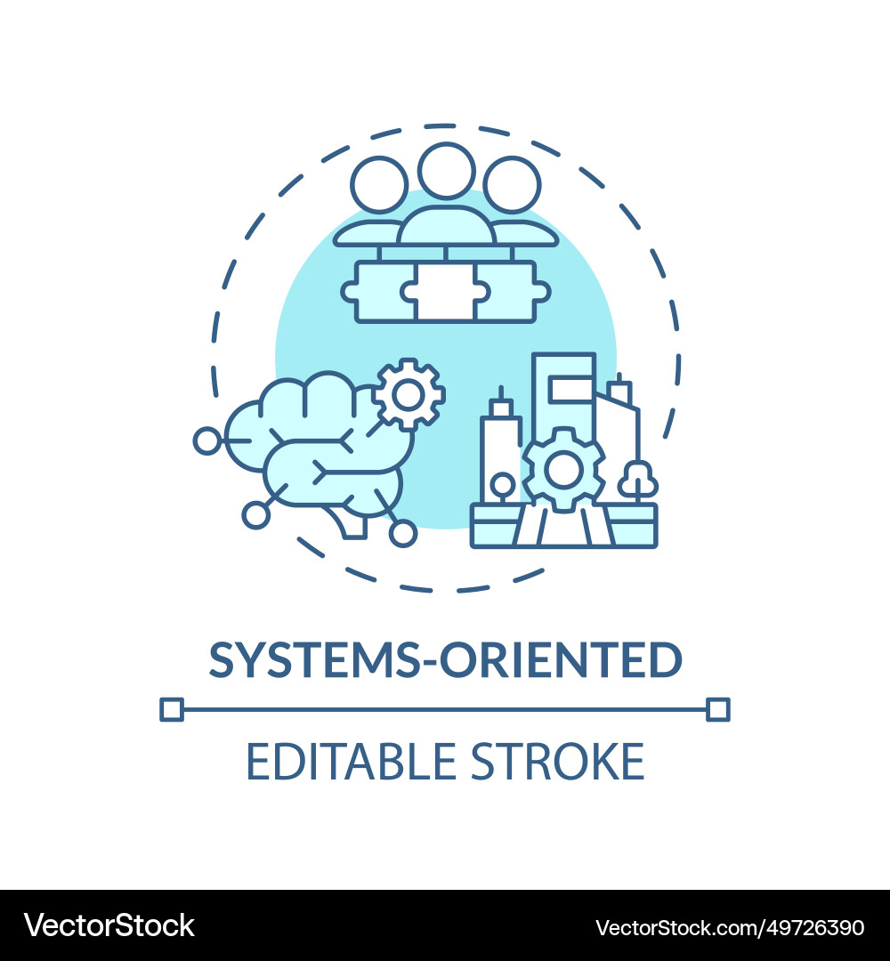 Thin line simple blue systems oriented icon Thin line simple blue systems oriented icon vector image
