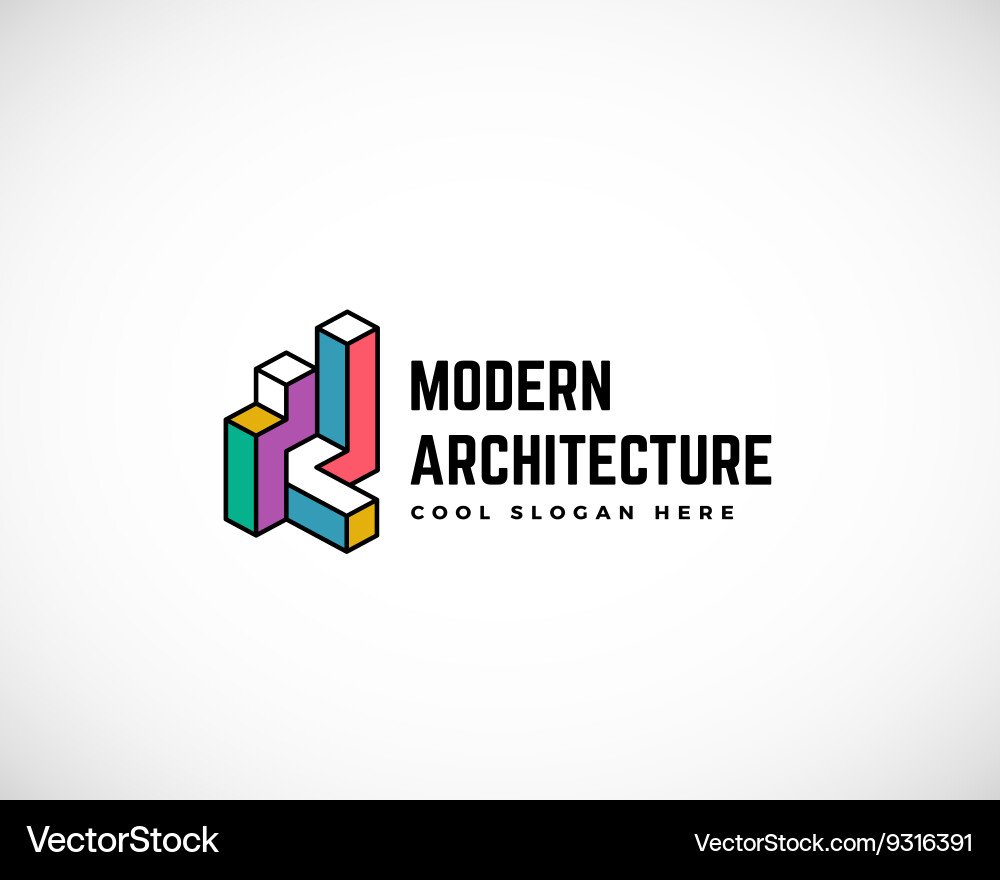 Abstract Building Logo Template vector image