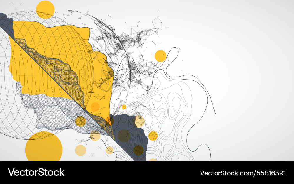 Abstract image of a wireframe sphere Vector Image