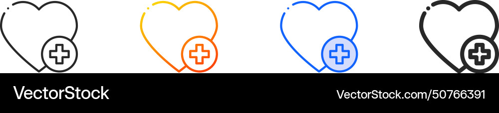 Add iconthin linear gradient blue stroke and bold Add iconthin linear gradient blue stroke and bold vector image
