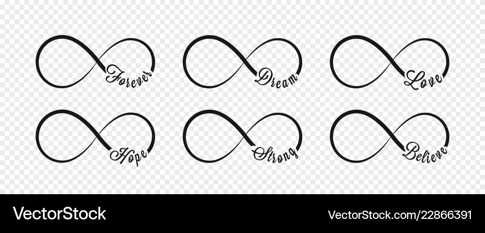 Infinity Symbols - Cycle & Limit Vector Image