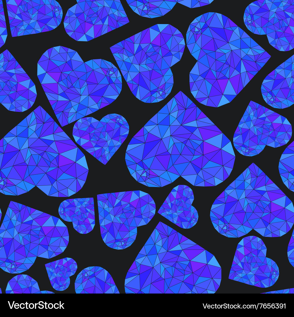 Polygonal heart wireframe mesh element Vector Image