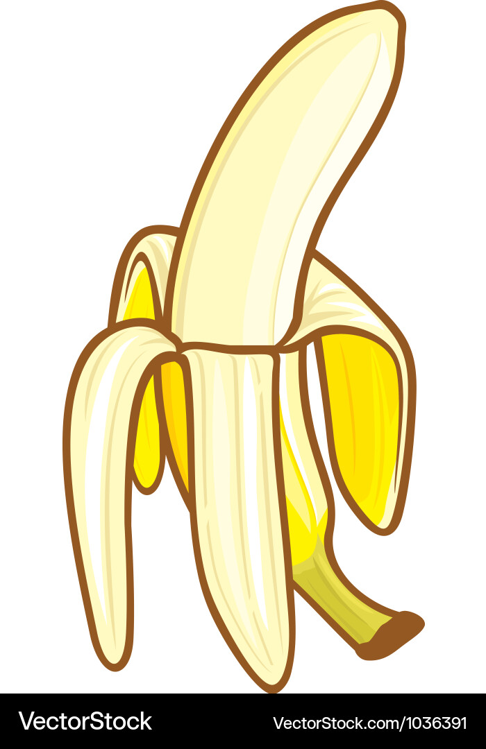 Ripe Banana Slice Vector Image