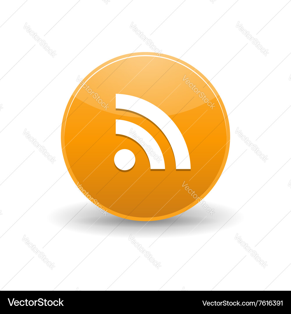 Rss icon simple style vector image