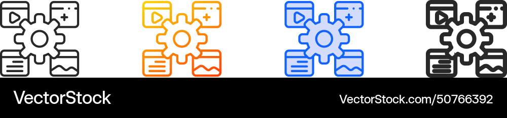 Add iconthin linear gradient blue stroke and bold Add iconthin linear gradient blue stroke and bold vector image
