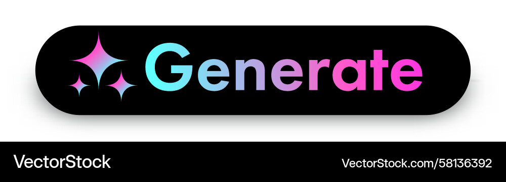 AI Button - Colorful Neomorphic UI Vector Image