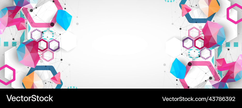 Hexagonal geometric array abstract background Hexagonal geometric array abstract background Vector Image